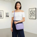 Genuine Leather Double Zipper Crossbody by MiamiLeathers.com