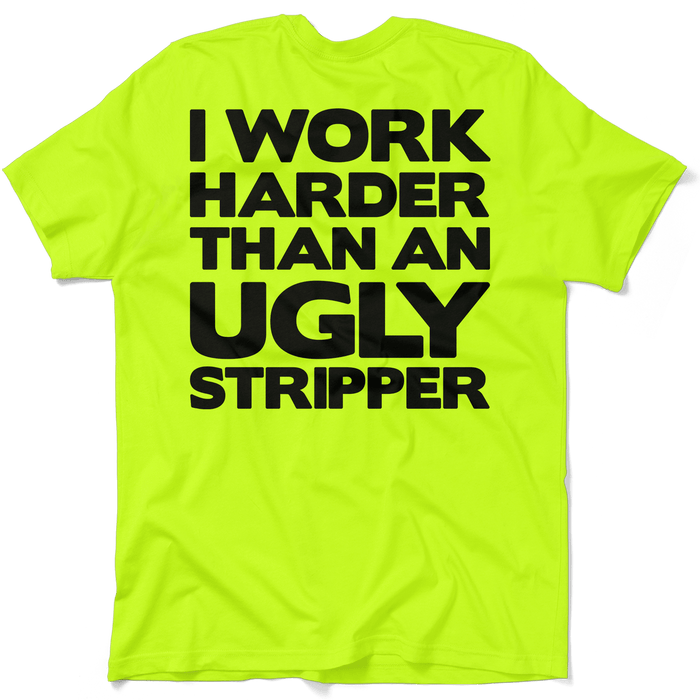 Work Harder - Safety Yellow T-Shirt by Armed American Supply