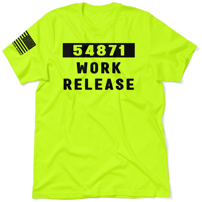 Work Release - Safety Yellow T-Shirt by Armed American Supply