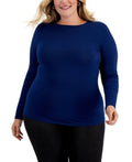 Aveto Juniors Plus Aveto Long Sleeve Crew Neck Tee by Vanessa Jane