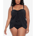 Lauren Ralph Lauren Plus Size Bandeau Flyaway One-Piece Swimsuit by Vanessa Jane