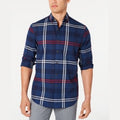 Club Room Mens Stretch Brushed Cotton Plaid Flannel Shirt by Vanessa Jane