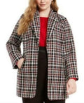 Calvin Klein Womens Black Plaid Jacket by Vanessa Jane