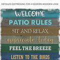 Patio Rules Sign by Tailored Canvases