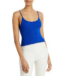 Aqua Smocked Tank Top by Vanessa Jane
