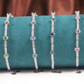 Green Sapphire Adjustable Bracelet by Fine Color Jewels