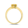 2.00 Ct Heart Yellow Sapphire Prong 18k Yellow Gold Over Silver Solitaire Ring by Fine Color Jewels