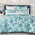 Sky Ines 100% Cotton Duvet / Comforter Cover Set w/ 2 Shams – Full/Queen/Blue by Vanessa Jane