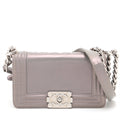 Chanel Boy 20 Limited Edition Reverso Glazed Iridescent Calfskin Shoulder Bag 16 Series #2889 by Bolt Boutique