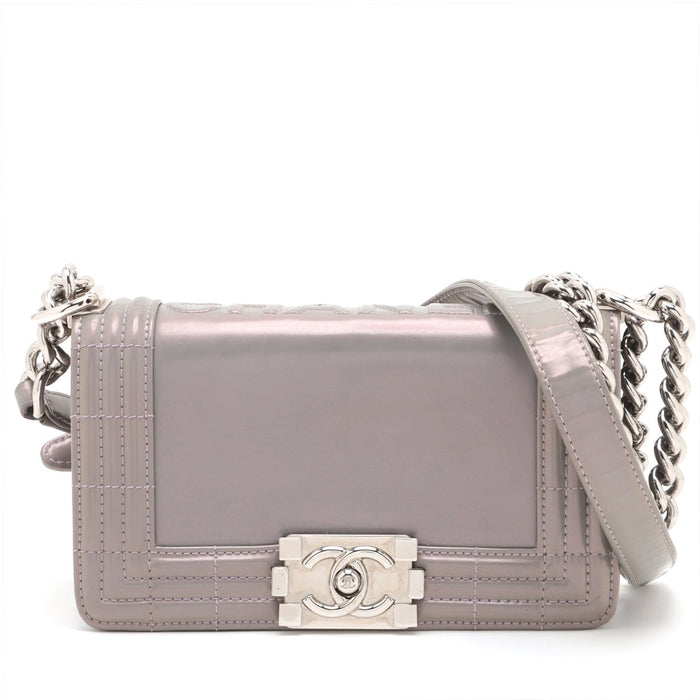 Chanel Boy 20 Limited Edition Reverso Glazed Iridescent Calfskin Shoulder Bag 16 Series #2889 by Bolt Boutique