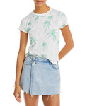 ATM Anthony Thomas Melillo Womens Palm Print Crewneck T Shirt, Size XS by Vanessa Jane