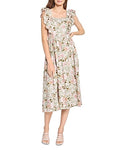 En Saison Maris Floral a-Line Dress in Sage, Size Medium by Vanessa Jane