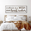 A Dream Is A Wish Your Heart Makes Inspirational Sign by Tailored Canvases