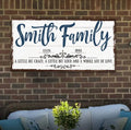 A Little Bit Of Crazy, Loud, And A Whole Lot Of Love Family Sign VI by Tailored Canvases
