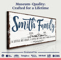A Little Bit Of Crazy, Loud, And A Whole Lot Of Love Family Sign VI by Tailored Canvases