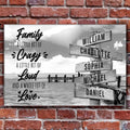 A Lot of Love Family Names Sign by Tailored Canvases
