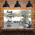 A Lot of Love Family Names Sign by Tailored Canvases