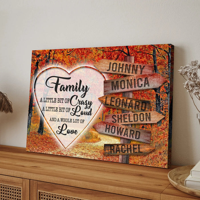 A Lot of Love Family Names Sign III by Tailored Canvases