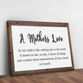 A Mother's Love For Her Child Sign by Tailored Canvases