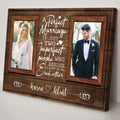 A Perfect Marriage Is Just Two Imperfect People Sign by Tailored Canvases