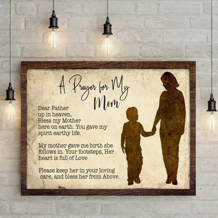 A Prayer For My Mom Mother's Day Gift Sign by Tailored Canvases