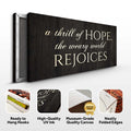 A Thrill Of Hope The Weary World Rejoices Sign II by Tailored Canvases