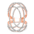 14K Rose Gold Plated 0.73 Carat Genuine White Diamond .925 Sterling Silver Ring by Bids.com