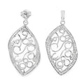 0.73 Carat Genuine White Diamond .925 Sterling Silver Earrings by Bids.com