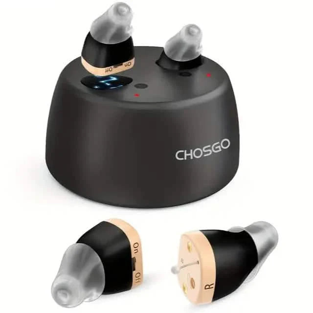 Rechargeable Hearing Aids – Invisible In-Ear, Noise Reduction, Volume Control by DailySale