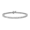 .925 Sterling Silver 1.0 Cttw Miracle-Set Diamond Round Faceted Bezel Tennis Bracelet (I-J Color, I3 Clarity) - 7" by Bids.com