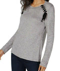 Inc Women's Lace-up Scoop-Neck Top by Vanessa Jane