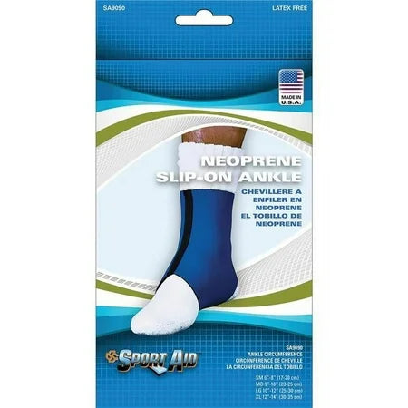 Sportaid Ankle Brace Neoprene Blue Medium 1 by Pasteur Pharmacy