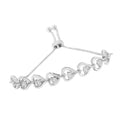 Sterling Silver Diamond Woven Heart Bolo Bracelet (0.1 cttw, H-I Color, I2-I3 Clarity) by Bids.com
