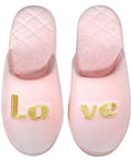 I.n.c. Love Pink Velour Scuff Slippers by Vanessa Jane