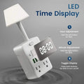 11-in-1 Multifunctional Power Strip with Desk Lamp, Clock, USB Ports & Surge Protection by DailySale