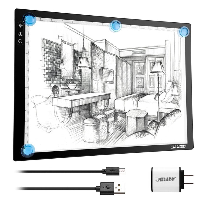 A3 Light Pad A3 LED Tracing Pad Ultra-Thin Drawing Pad Adjustable Brightness by DailySale