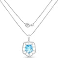 7.60 Carat Genuine Blue Topaz .925 Sterling Silver Pendant by Bids.com