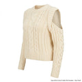 Aqua Elsie Cutout Cable Knit Sweater, Size Small by Vanessa Jane