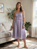 Aqua Ruched Sleeveless MIDI Dress, Size Small by Vanessa Jane