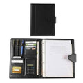 A4 Conference Folder Soft Leather Portfolio Organiser with Calculator by DailySale