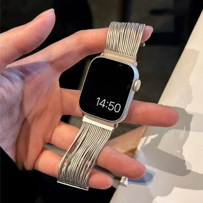 Steel Apple Watch Band Series 11/10/9/8/7/6/5/4/ SE / Ultra 1/2/3 by Arleathercraft
