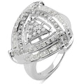 1.23 Carat Genuine White Diamond .925 Sterling Silver Ring by Bids.com