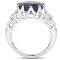 5.94 Carat Dyed Sapphire .925 Sterling Silver Ring by Bids.com