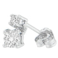 14K White Gold 1/2 cttw Round Cut Diamond Earrings (H-I, SI2-I1) by Bids.com
