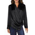 Alfani Draped Faux-Wrap Blouse by Vanessa Jane