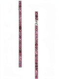 International Concepts Hematite-Tone Pave Stick Linear Drop Earrings by Vanessa Jane