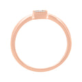 14K Rose Gold Plated .925 Sterling Silver 1/20 cttw Miracle Set Diamond Promise Ring (J-K Color, I1-I2 Clarity) - Size 6 by Bids.com