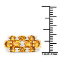 14K Yellow Gold Plated 2.48 Carat Genuine Citrine & White Topaz .925 Sterling Silver Ring by Bids.com