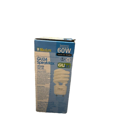 MaxLite SpiralMax GU24 13W CFL Bulb MLS13GUWW 60W Eq 900lm 2700K, 2-Pack by Price Is Right Miami