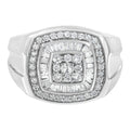 14K White Gold Men's 1 CTTW Diamond Band Ring